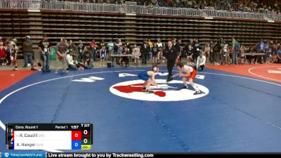 67 lbs Cons. Round 1 - Rowan Caudill, Green River Grapplers vs Asher Hanger, Riverton USA Wrestling