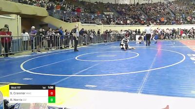 108 lbs Round Of 32 - Skylee Cranmer, Midwest City JH vs Bristol Norris, Edmond Santa Fe