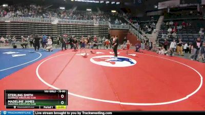 75-80 lbs Semifinal - Sterling Smith, Glenrock Wrestling Club vs Madeline James, Saratoga Wrestling Club