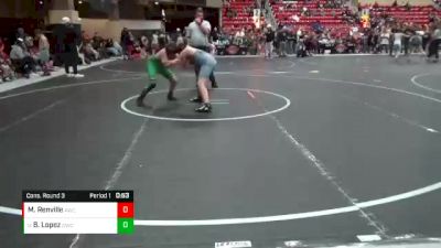 130 lbs Cons. Round 3 - Bronson Lopez, Derby Wrestling Club vs Maverick Renville, Augusta Wrestling Club