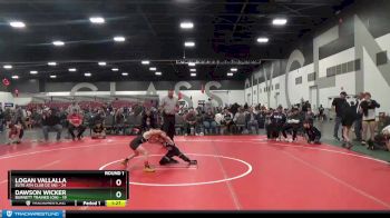 55 lbs Round 1 (8 Team) - Dawson Wicker, Burnett Trained (OH) vs Logan VALLALLA, Elite Ath Club DZ (IN)