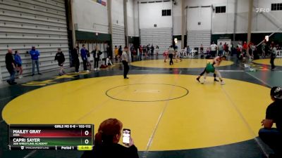 102-112 lbs Cons. Round 3 - Mailey Gray, HWA vs Capri Sayer, 308 Wrestling Academy