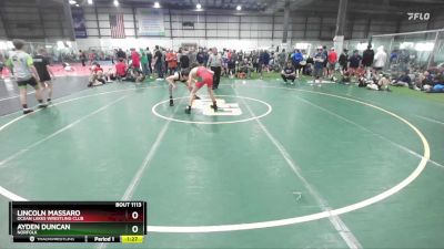 126 lbs Cons. Round 2 - Ayden Duncan, Norfolk vs Lincoln Massaro, Ocean Lakes Wrestling Club