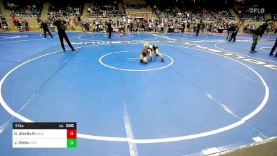 61 lbs Rr Rnd 2 - Reagan Wartluft, Broken Arrow Wrestling Club vs Jake Potts, Heat