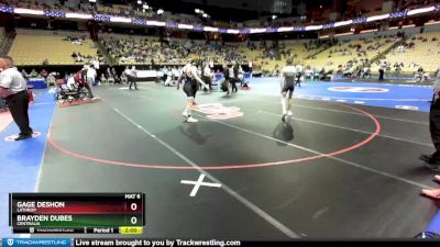 120 Class 1 lbs Semifinal - Gage DeShon, Lathrop vs Brayden Dubes, Centralia