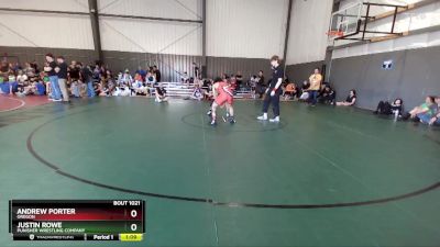 70-73 lbs Cons. Semi - Andrew Porter, Oregon vs Justin Rowe, Punisher Wrestling Company