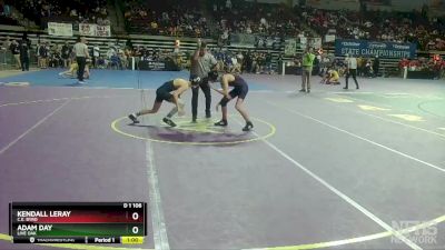 D 1 106 lbs Cons. Round 3 - Adam Day, Live Oak vs Kendall LeRay, C.E. Byrd