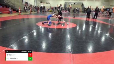 78 lbs 5th Place Match - LeRoy Haaland, Le Sueur-Henderson vs Clayton Wick, Centennial Youth Wrestling