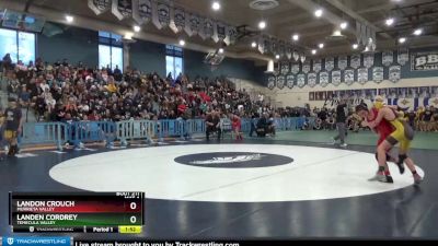 132 lbs 1st Place Match - Landon Crouch, Murrieta Valley vs Landen Cordrey, Temecula Valley