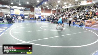 215 lbs Cons. Round 4 - Robert Sabado, Cleveland vs Chris Lopez, La Quinta L (La Quinta)