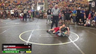 54 lbs Semifinal - Sawyer Burger, Mentor Youth Wrestling Club vs Riggs Osborne, Storm