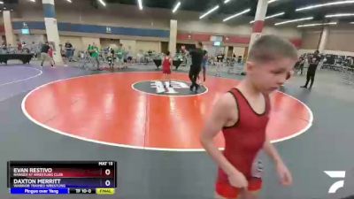 82 lbs Round 1 - Evan Restivo, Ranger 47 Wrestling Club vs Daxton Merritt, Warrior Trained Wrestling