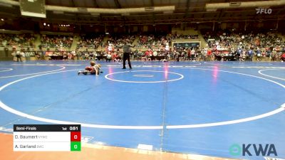 46 lbs Semifinal - Daxton Baumert, Verdigris Youth Wrestling vs Aidan Garland, Berryhill Wrestling Club