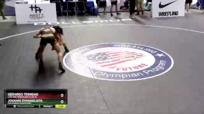 120 lbs Quarterfinal - Jovanni Evangelista, California Grapplers vs Gerardo Trinidad, Live Oak Wrestling Club SC