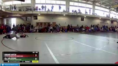 55 lbs Semifinal - Drake Hitch, Rhyno Academy Of Wrestling vs Eli Veldman, Midwest Xtreme Wrestling