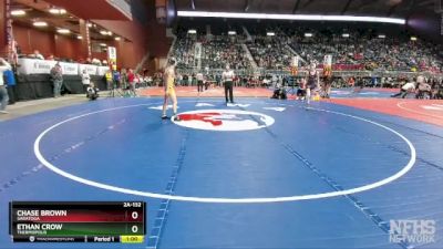 2A-132 lbs Cons. Round 1 - Ethan Crow, Thermopolis vs Chase Brown, Saratoga