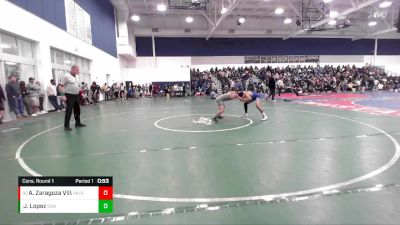 132 lbs Cons. Round 1 - Angel Zaragoza Villa, Valencia (Placentia) vs Jake Lopez, Sonora