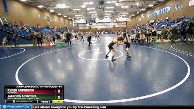 88 lbs Champ. Round 1 - Ryker Anderson, Wasatch vs Jameson Montoya, Riverton Wolf Pack Wrestling