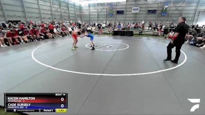 100 lbs Placement Matches (8 Team) - Kacen Hamilton, Washington vs Cade Sursely, Minnesota Red