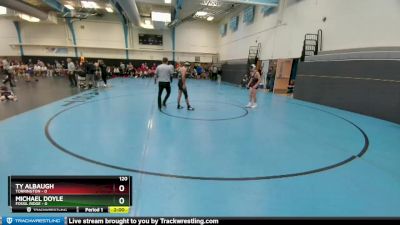 120 lbs Round 3 (10 Team) - Ty Albaugh, Torrington vs Michael Doyle, Fossil Ridge