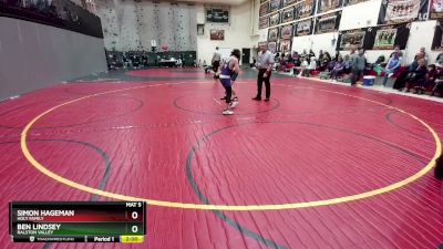 104-108 lbs Round 1 - Simon Hageman, Holy Family vs Ben Lindsey, Ralston Valley