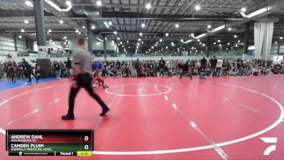 72 lbs Quarterfinal - Camden Pluim, Guerrilla Wrestling Assoc. vs Andrew Dahl, Williamsburg WC