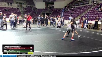 74 lbs Cons. Semi - Larsen Butterfield, Inland Northwest Wrestling Training Center vs Van Cutter, Black Fox Wrestling Academy