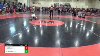 100 lbs Quarterfinal - Devin Rocco Ehler, Storm Youth Wrestling Club vs Mason Romero, St. Francis Gladiators