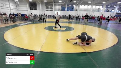 100 lbs Round Of 32 - Thomas Sears, Westford vs Ben Taute, Iron Faith WC