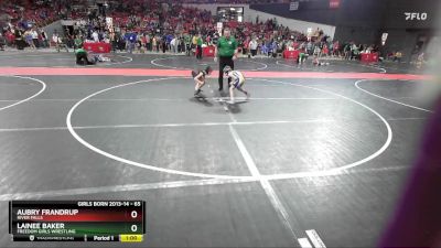 65 lbs Cons. Round 4 - Aubry Frandrup, River Falls vs Lainee Baker, Freedom Girls Wrestling