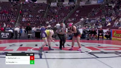 190 lbs Round Of 16 - Isabella Gottschall, Jersey Shore-G vs Bryce Snyder, Palisades-G