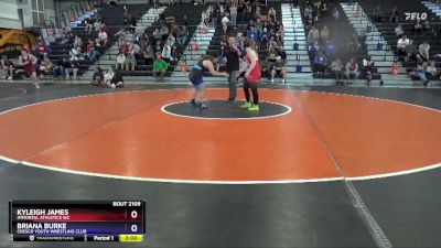 USA Juinor Girls-3 lbs Round 2 - Briana Burke, Cresco Youth Wrestling Club vs Kyleigh James, Immortal Athletics WC