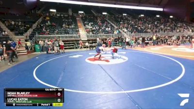 108 lbs Cons. Round 2 - Noah Blakley, Greybull Basin Athletic Club vs Lucas Eaton, Powell Wrestling Club