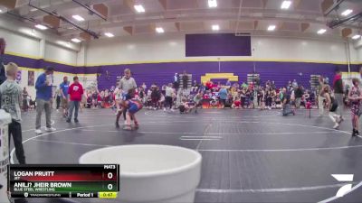 100 lbs Round 2 - Logan Pruitt, Jet vs Anilj? Jheir Brown, Blue Steel Wrestling