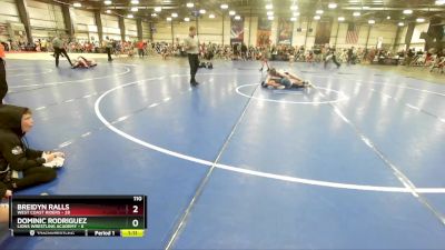 110 lbs Rd# 2 10:30am Friday - BREIDYN RALLS, West Coast Riders vs Dominic Rodriguez, Lions Wrestling Academy