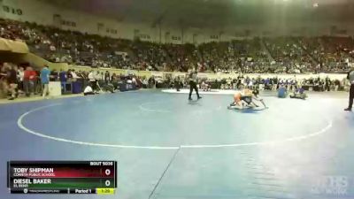 5A-113 lbs Quarterfinal - Diesel Baker, El Reno vs Toby Shipman, Coweta Public School