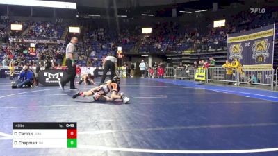 45 lbs Round Of 16 - Carson Carolus, Juniata Valley vs Colton Chapman, Jim Thorpe