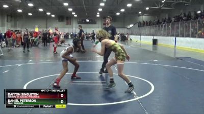 90 lbs Cons. Round 4 - Daniel Peterson, Team Donahoe vs Dai`yon Singleton, Pontiac Jr Huskies Wrestling