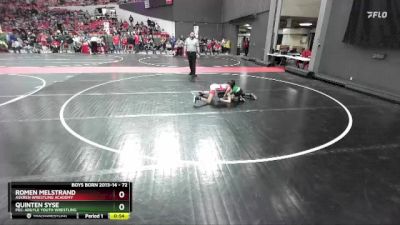 72 lbs Cons. Semi - Romen Melstrand, Askren Wrestling Academy vs Quinten Syse, Pec-Argyle Youth Wrestling