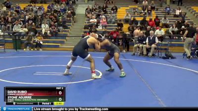 165 lbs Quarterfinal - Stone Aguirre, Embry-Riddle Aeronautical University (Ariz.) vs David Rubio, Corban University (Ore.)