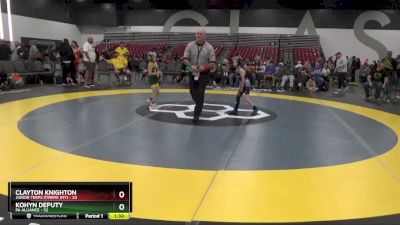 55 lbs Semis & 1st Wrestleback (8 Team) - Clayton Knighton, Junior Terps Xtreme (MY) vs Kohyn Deputy, PA Alliance