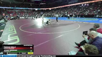 D1-190 lbs Quarterfinal - Ayden Needham, Hortonville vs Thomas Reilly, Kenosha Bradford