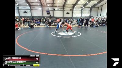 220 lbs Cons. Round 3 - Mason Steffers, OR vs Johnathan Gressett, WA