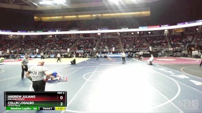 II-101 lbs Quarterfinal - Andrew Juliano, Holland Patent vs Collin Logalbo, Little Falls