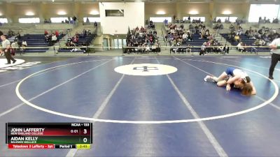 133 lbs Champ. Round 2 - Aidan Kelly, Baldwin Wallace vs John Lafferty, New England College