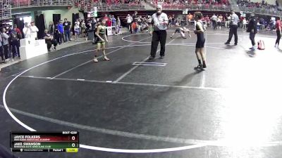 75 lbs Quarterfinal - Jake Swanson, Nebraska Elite Wrestling Club vs Jayce Folkers, Iron Hawk Wrestling Academy