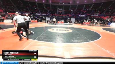 2A 182 lbs Cons. Round 2 - Koen Rodebush, Troy (Triad) vs Jack Paris, Oak Park (Fenwick)