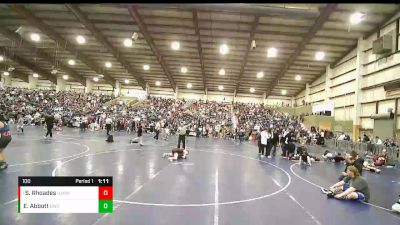 100 lbs Semifinal - Sadie Rhoades, Uintah Jr High Wrestling vs Elli Abbott, Delta Wrestling Club