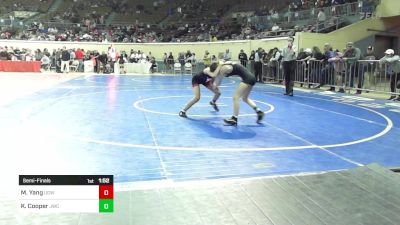 87 lbs Semifinal - Melody Yang, Union Girls JH vs Keegan Cooper, Jay Wrestling Club