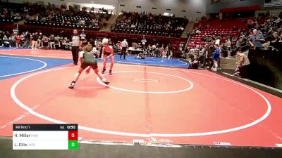 97-102 lbs Rr Rnd 1 - Harley Miller, HURRICANE WRESTLING ACADEMY vs Lydia Ellis, Catoosa Youth Wrestling